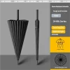 Extra Large 24 Ribs Long Handle Automatic Umbrella Double Layer Windproof Stormproof Big Size Rain Umbrella for Family Outdoor T