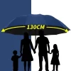 Extra-Large Folding Umbrella Suitable For Sunny And Rainy Day 130cm Windproof And Waterproof Providing Comprehensive Protection.