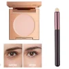 Eye Concealer Corrector With Brush Moisturizing Natural Foundation Long Lasting Waterproof Cover Dark Circles Under Eye Makeup