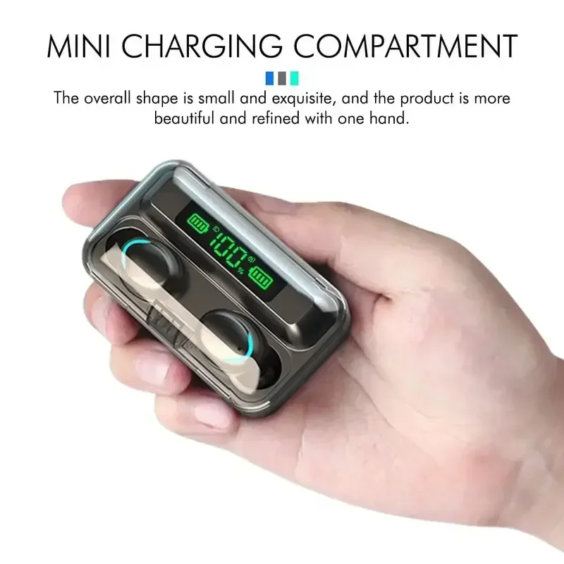 F9 5C Wireless Bluetooth Headphones Tws Waterproof Earbuds Earphones Digital Display Heaset Large Capacity Charging Case - Image 4