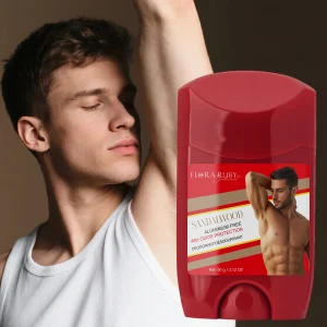FLORA RUBY Deodorant Men，Body Odor RemoveCream，Aluminum Free，High Endurance，Sweat Defense And Odor Protection，Portable