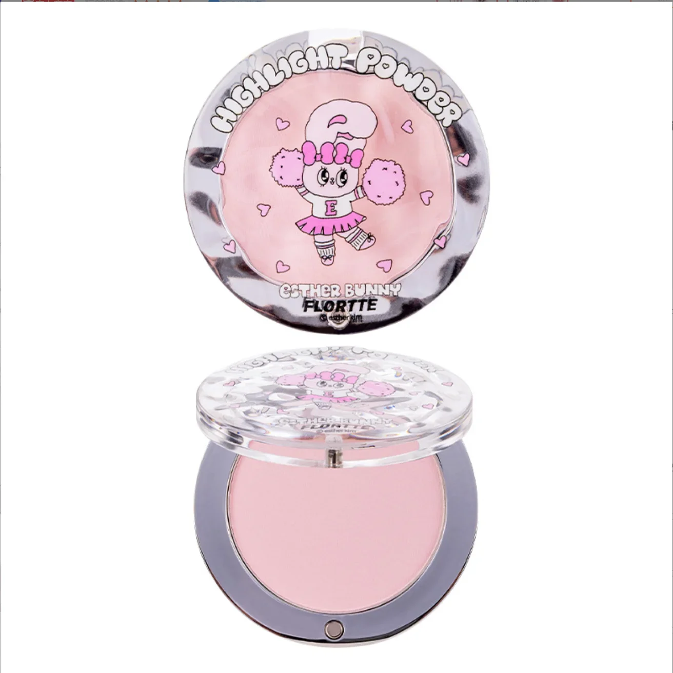 FLORTTE Esther Bunny Single-Colour Highlighter Powder Matte Brighten Contour Palette Face Makeup Cosmetics - Image 4