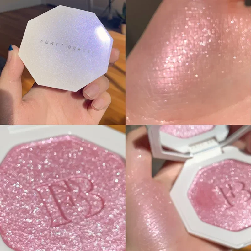 Fenty Beauty Diamond Star Highlight Plate How Many Carats Rose Rave Highlighter Trophy Wife Wattabrat Idol Same Contour Stick - Image 2
