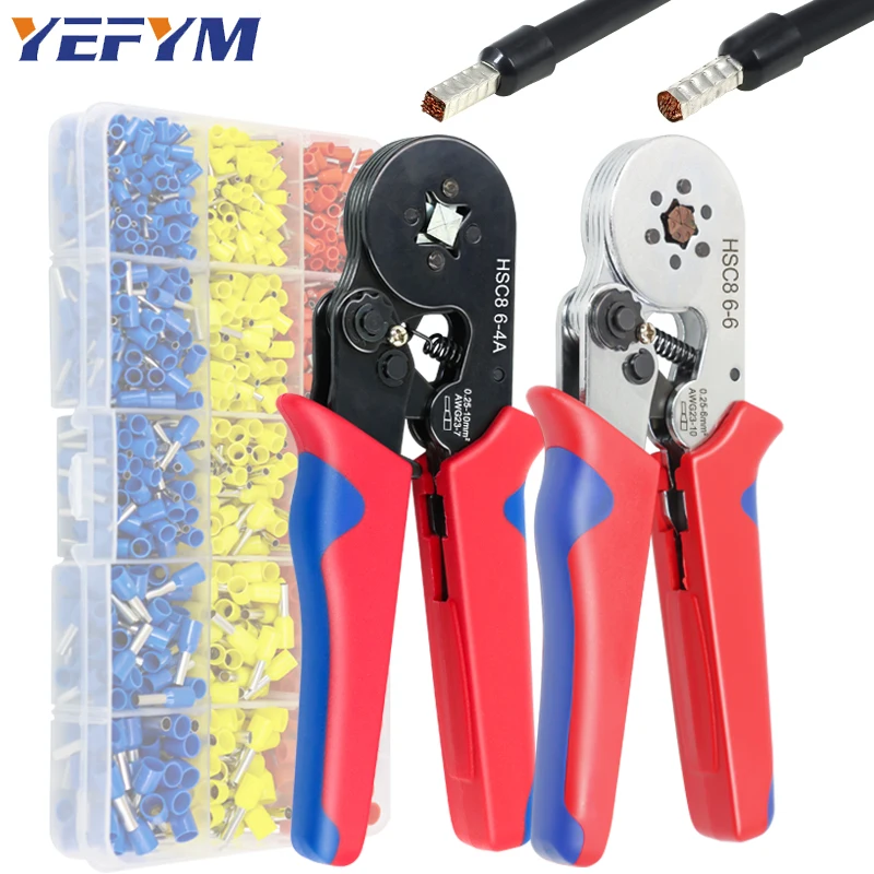 Ferrule Crimping Tool HSC8 6-4/6-6 Electrical Crimper Plier For Wire End Crimp Tube Terminals Electrical Circuit Repair - Image 2