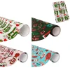 Festive 67 Christmas Paper Wrap, 6 7 Holiday Wrapping Paper, 67 Cheery Santa Children Gift Wrap