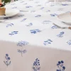 Floral Embroidery Cotton Tablecloth Rectangle Tea Table Decoration for Kitchen Wedding Dining Room Cover