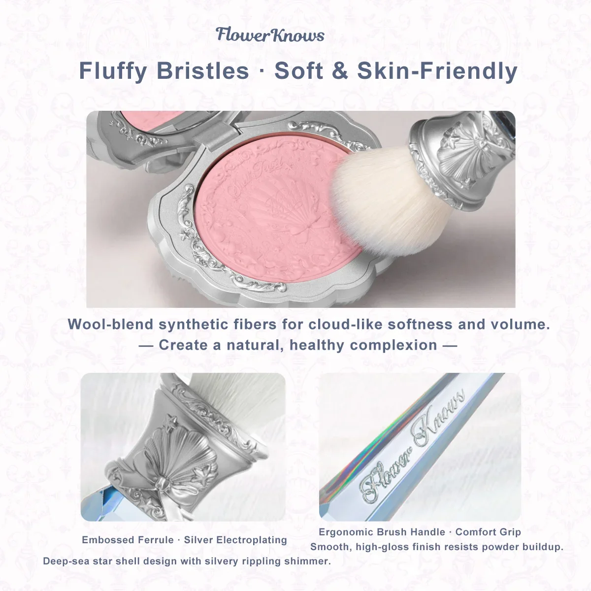 Flower Knows Shell's Jewel Angled Blush Brush - Image 2