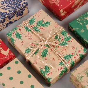 Fold 50*70cm Christmas Wrapping Paper Wedding Green Decoration Gift Wrap Artware Kraft Packing Paper Vellum Paper Origami Paper
