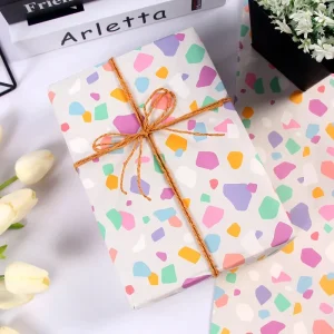 Fold 50*70cm Gift Wrapping Paper Christmas Gift Love Rainbow Gravel Valentine's Day Gift Paper Wrapper Wholesale Paper Craft