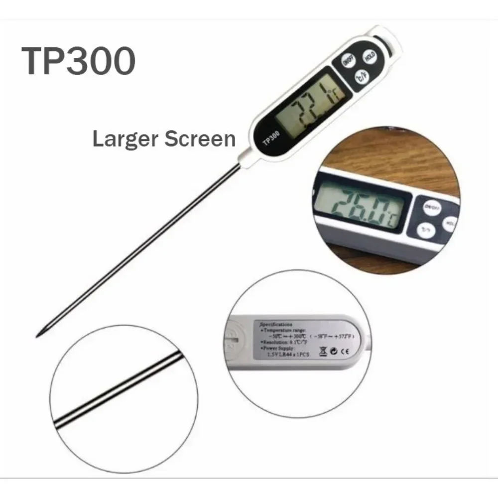 Food Thermometer TP300 Digital Kitchen Water Oil Thermometer for Meat Cooking Food Probe BBQ Electronic Oven Kitchen Tools - Image 4