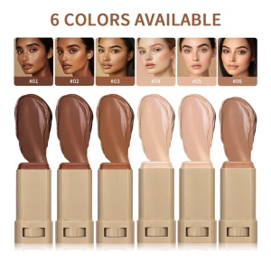 Foundation Skin Tint Balm Skin Tint Stick Waterproof Nourishing Solid Tinted Serum Face Tinted Face Contour Stick Makeup