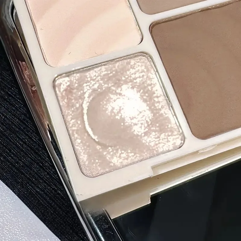Four Colors Highlighting & Contouring All-in-One Palette with Mirror Matte Highlighting Shadow Nose Shadow Contour Palette - Image 3