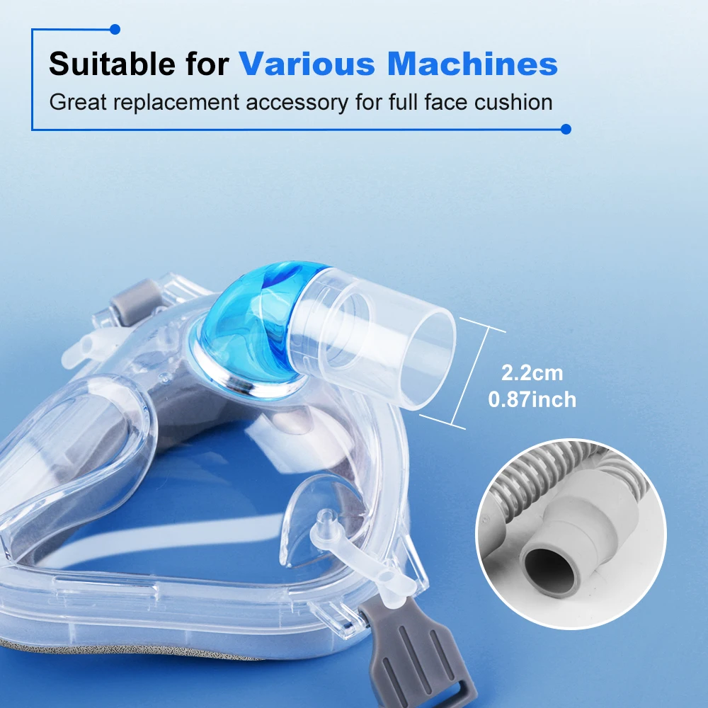 Full Face & Nasal CPAP Memory Foam Mask for Anti-Snoring Includes Reusable Cushion, Frame & Elbow for Comfortable Sleep Therapy - Image 5