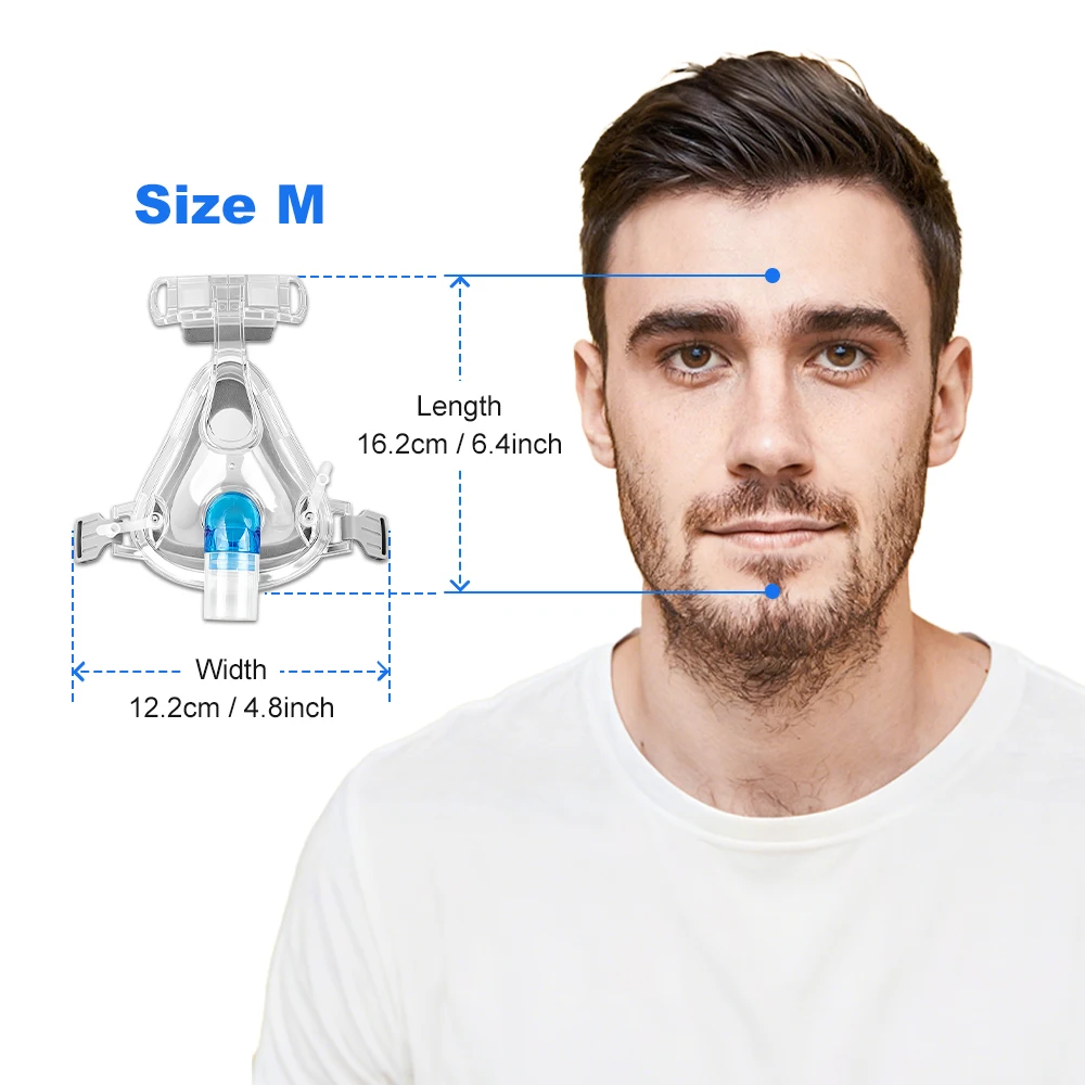 Full Face & Nasal CPAP Memory Foam Mask for Anti-Snoring Includes Reusable Cushion, Frame & Elbow for Comfortable Sleep Therapy - Image 6