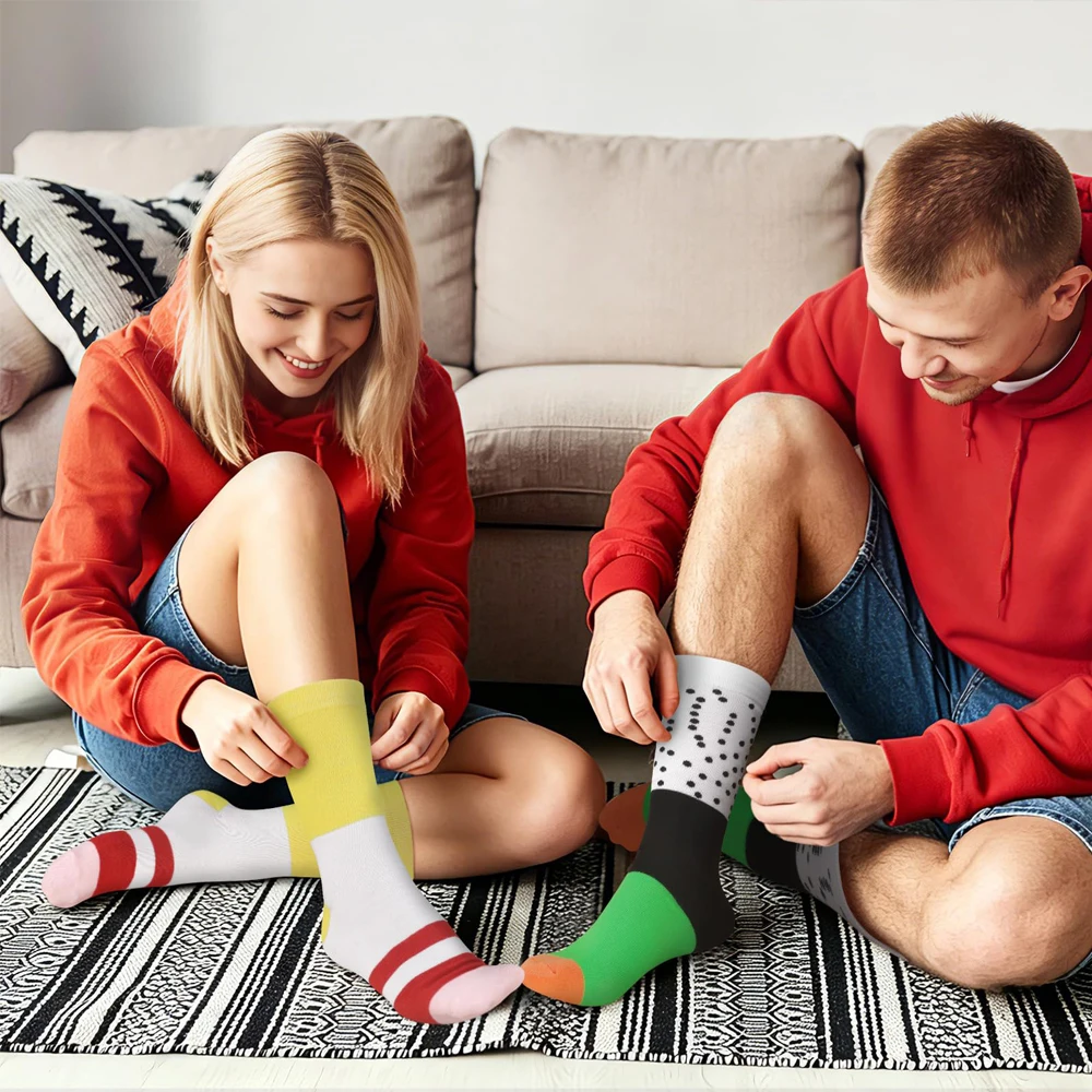 Funny Socks Novelty Salmon Sushi Socks Personalized Pattern Cotton Socks Harajuku Food Socks Unique Gift Box Unisex Size 35-40 - Image 4