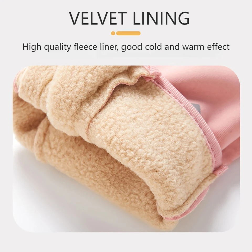 GTUBIKE Kids Winter Gloves Thicken Plus Velvet Cycling Riding Mittens Warm Waterproof Children Bicycle Gloves for Boys Girls - Image 5