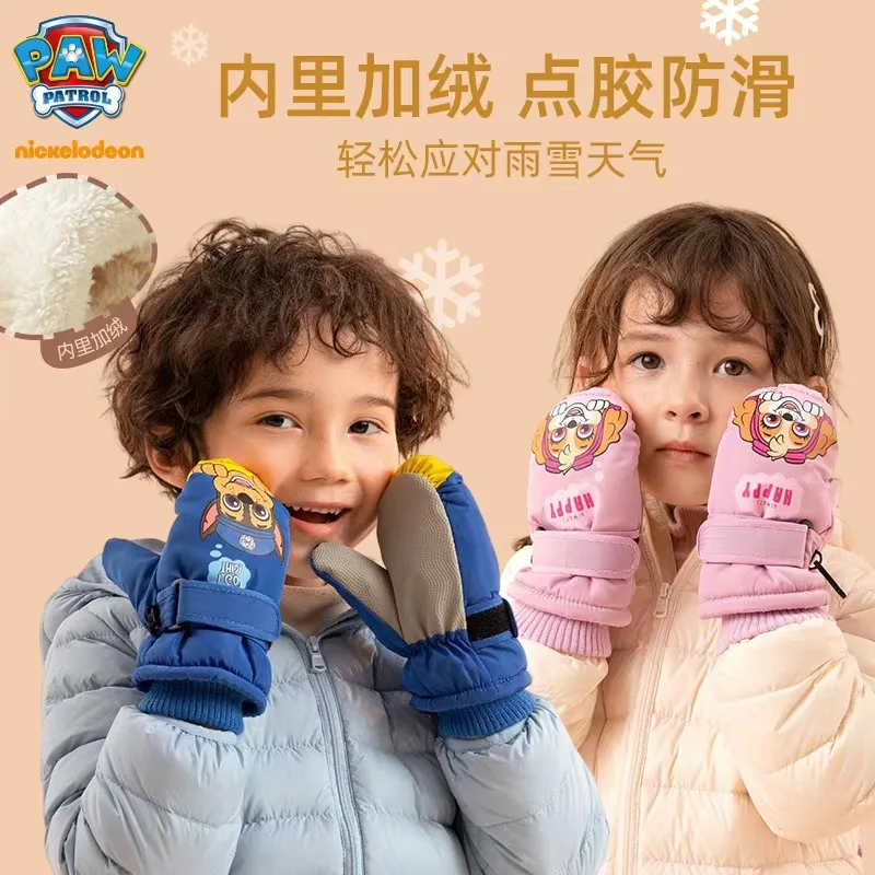 Genuine Paw Patrol Children Ski Gloves Kids Windproof Plus Velvet Mittens Winter Warm Thick Snowboard Snow Gloves Skiing Mitten - Image 3