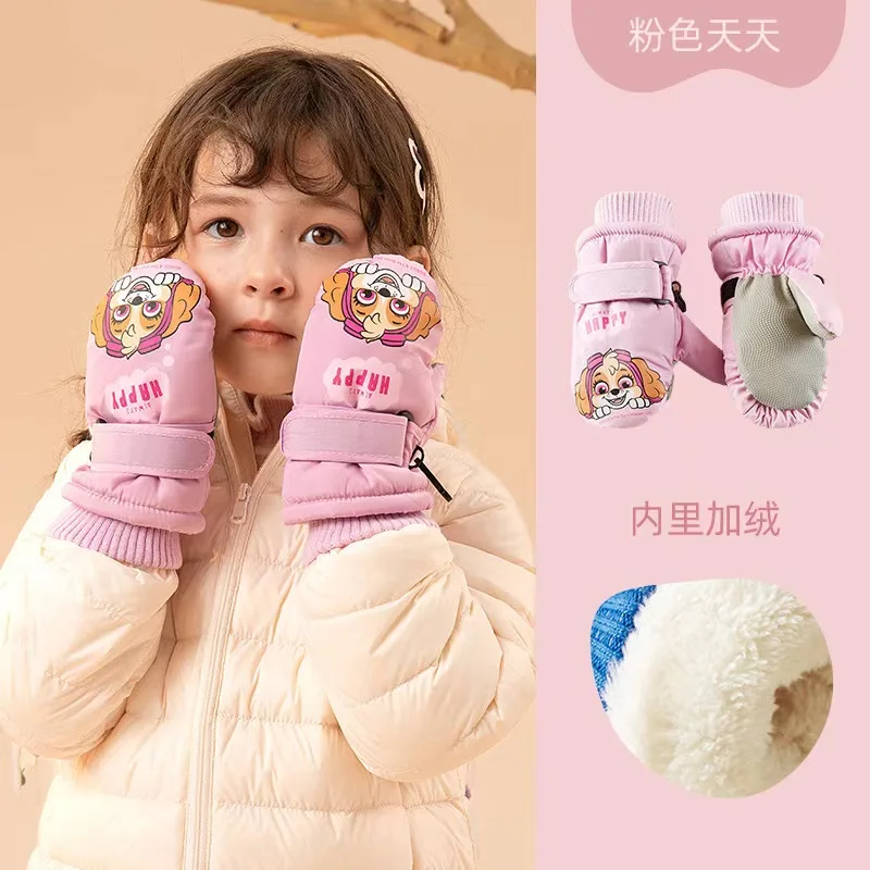 Genuine Paw Patrol Children Ski Gloves Kids Windproof Plus Velvet Mittens Winter Warm Thick Snowboard Snow Gloves Skiing Mitten - Image 6
