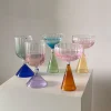 Goblet Glass Ice Cream Cup Colorful Champagne Dessert Cup Creative Whisky Wine Cup Bar