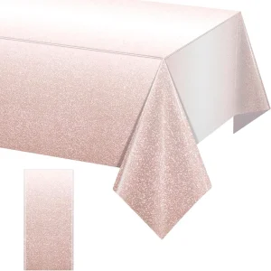 Gradient Pastel Plastic Tablecloth Waterproof Party Supplies Rectangle Table Cover Party Decoration Disposable Table Cloth