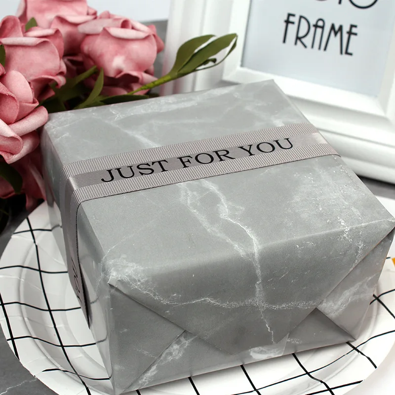 Granite Texture Gift Wrapping Paper High-grade Marble Christmas Wedding Birthday Wine Bottle Gift Decorative Paper 50*70cm - Image 5