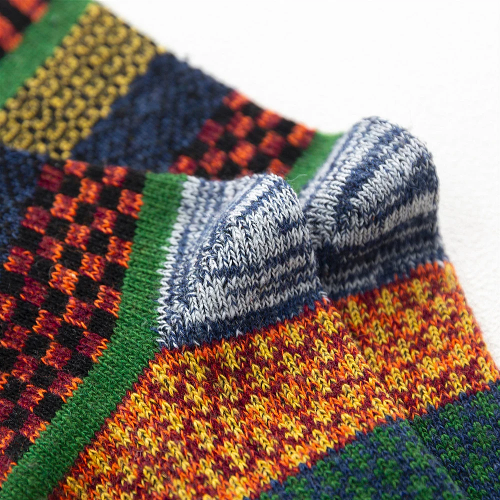 HSS Brand 5 Pairs Winter Men's Socks Thicken Sheep's Wool Socks Warm Men Retro Style Colorful Fashion Man Socks For Snow Boots - Image 5