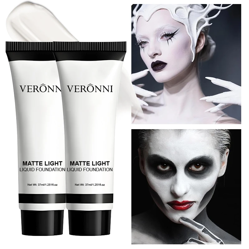 Halloween Pure White Makeup Foundation Mixable Pure White Foundation Adjuster Concealer Face Paint Makeup Clown COS Carnival - Image 4