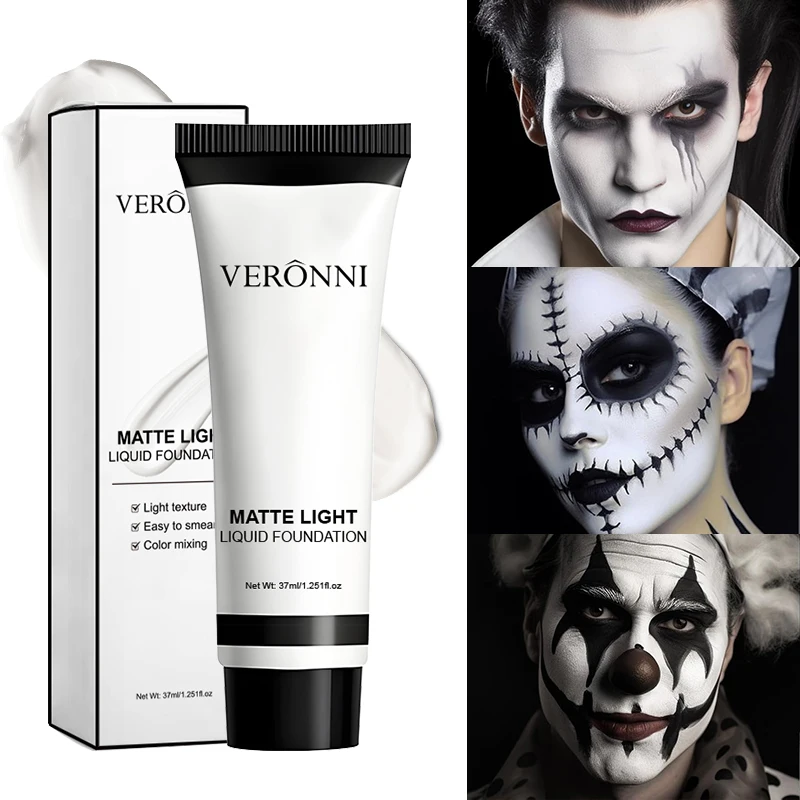 Halloween Pure White Makeup Foundation Mixable Pure White Foundation Adjuster Concealer Face Paint Makeup Clown COS Carnival - Image 3