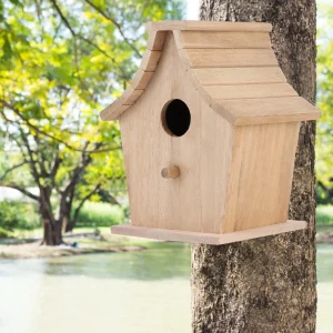 Hanging Bird House Wood Bird House Breeding Box Hanging Bird House Pet Supplies for Parrots Budgerigar Small Birds