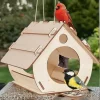 Hanging wooden bird feeders Aviary DIY assembled outdoor garden decorative feeders Birdcage Birdhouse