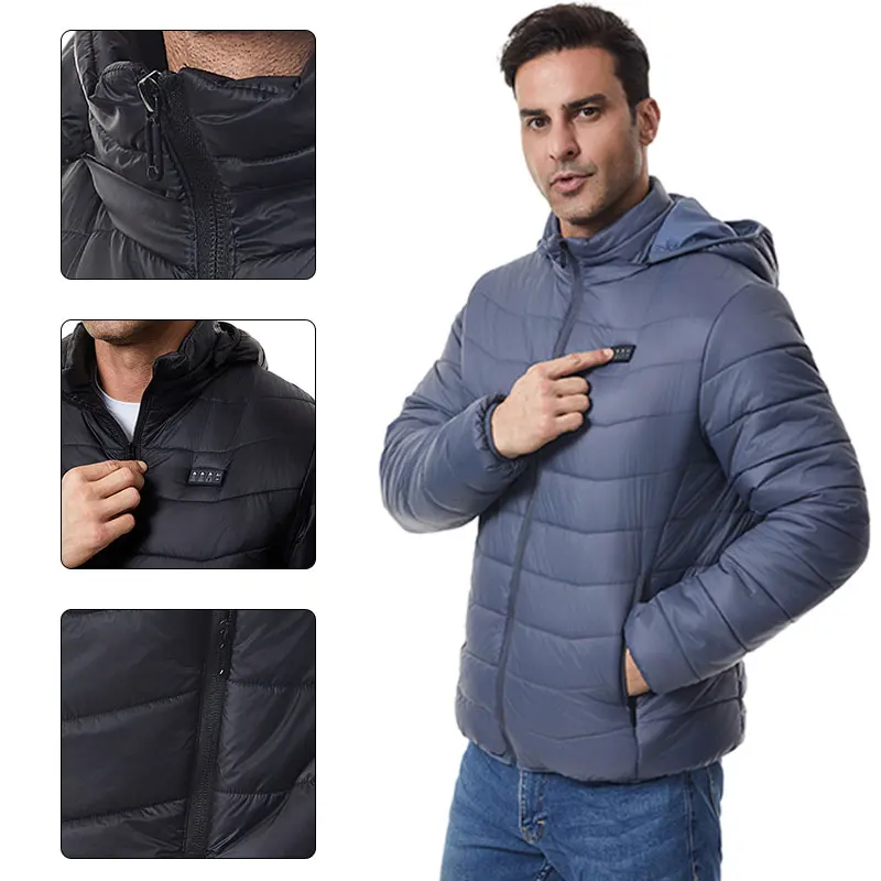 Heated Jacket 4 Control 27 Zone Men Women Warm Heating Jacket Winter Thick Skiing Heated Warm Coat (Not Included The Power Bank) - Image 5