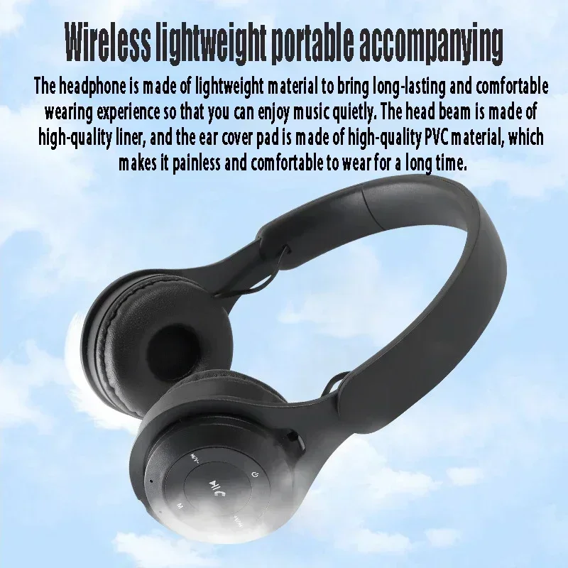 Hifi Sound Bluetooth Headphones Wireless Over-Ear Headsets with Microphone Noise Reduction Comfortable for Travel And Home Use - Image 6