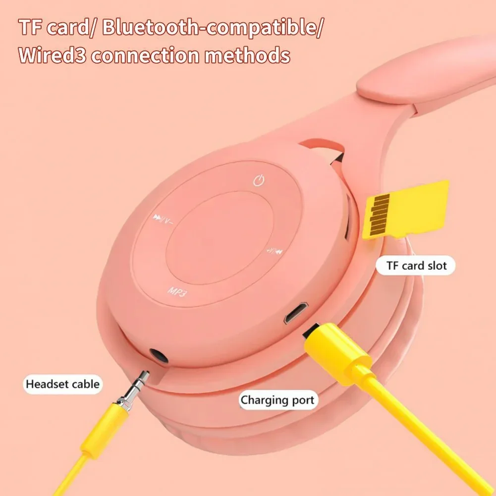 Hifi Sound Bluetooth Headphones Wireless Over-Ear Headsets with Microphone Noise Reduction Comfortable for Travel And Home Use - Image 4