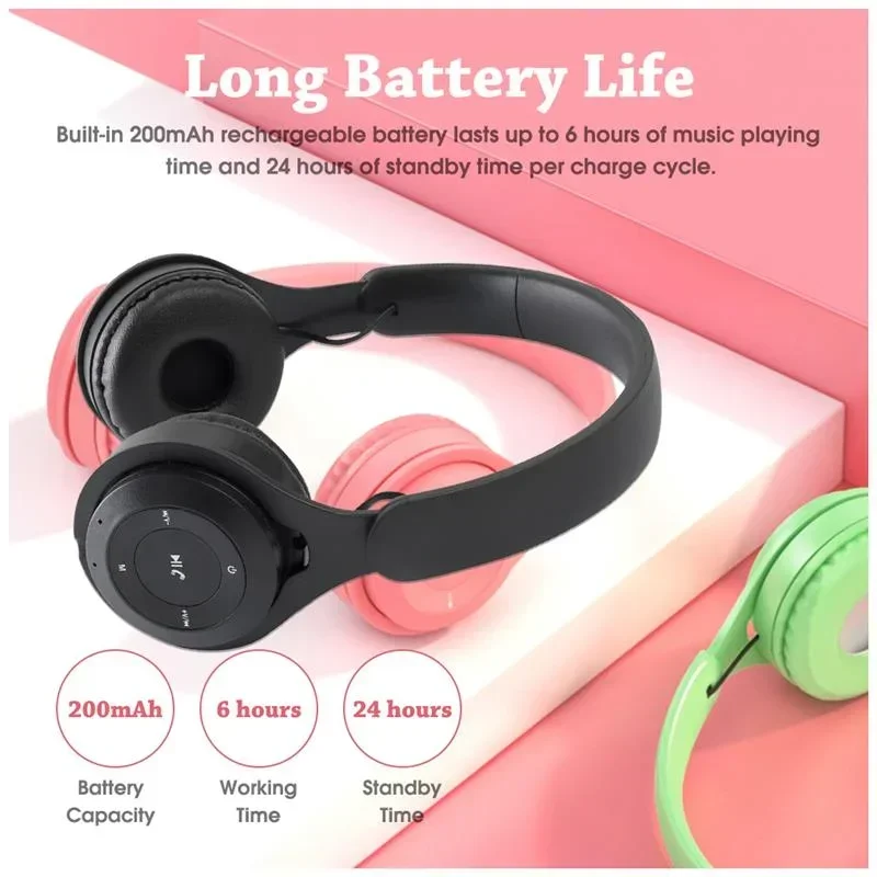 Hifi Sound Bluetooth Headphones Wireless Over-Ear Headsets with Microphone Noise Reduction Comfortable for Travel And Home Use - Image 3