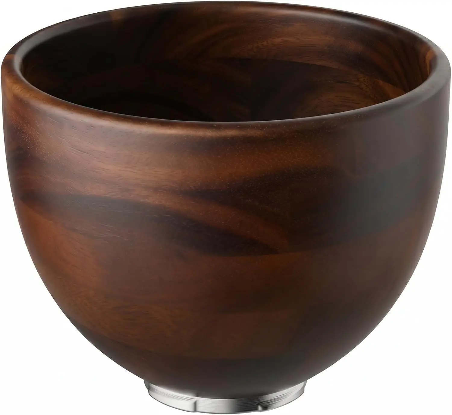 High-Grade Natural Solid Wood Mixing Bowl for 4.5-5 Qt Tilt-Head Stand Mixer, Stainless Steel Lock Base, Kitchen Mixer Accessory