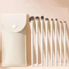 Hot 5/8/10Pcs Natural Eye Makeup Brushes Set Detail Eyeshadow Brush Makeup Brush White Ultra Soft Eyeshadow Eyeliner Makeup Tool