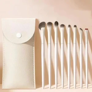 Hot 5/8/10Pcs Natural Eye Makeup Brushes Set Detail Eyeshadow Brush Makeup Brush White Ultra Soft Eyeshadow Eyeliner Makeup Tool