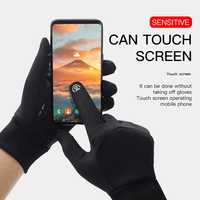 Hot Sale Winter Outdoor Sports Running Glove Warm Touch Screen Gym Fitness Full Finger Gloves For Men Women Sports Gloves - Image 2