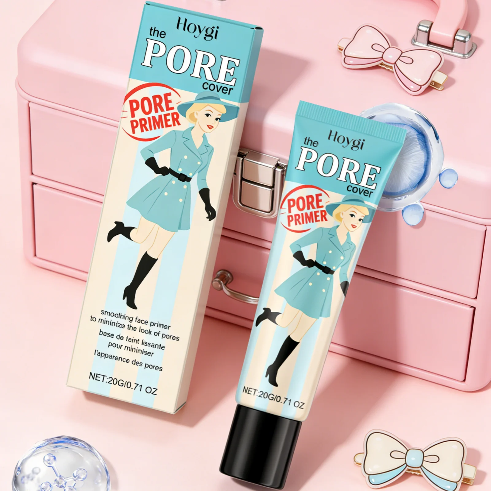 Hoygi Pore Primer Long Lasting Makeup Absorb Excess Oil Fine Texture Refresh Moisturizing Gentle Formula Smoothing Face Primer - Image 2