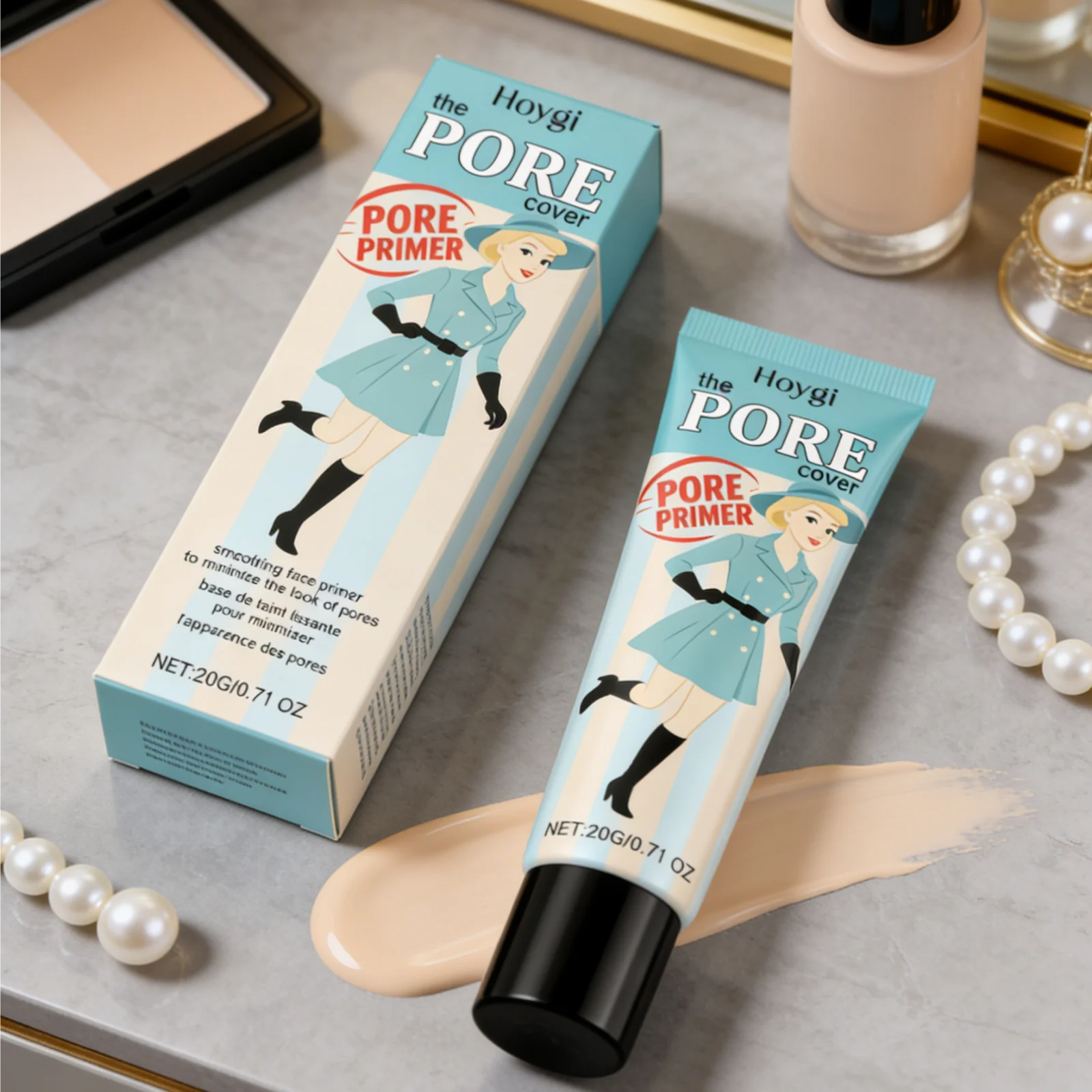 Hoygi Pore Primer Long Lasting Makeup Absorb Excess Oil Fine Texture Refresh Moisturizing Gentle Formula Smoothing Face Primer - Image 4