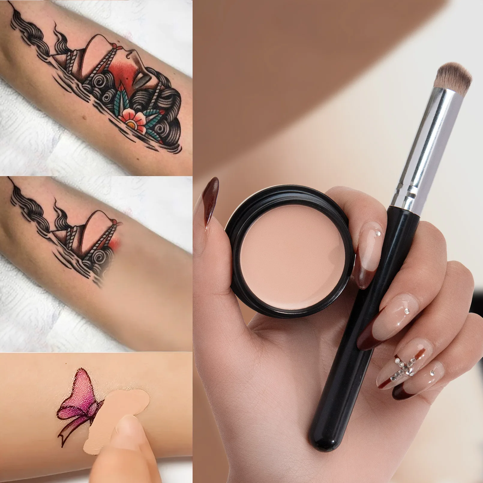 Hydrating Eye Brightening Concealer&Contour Cream-Full Coverage,Long Lasting,Correcting Eye Concealer for a Perfect Look Makeup - Image 3