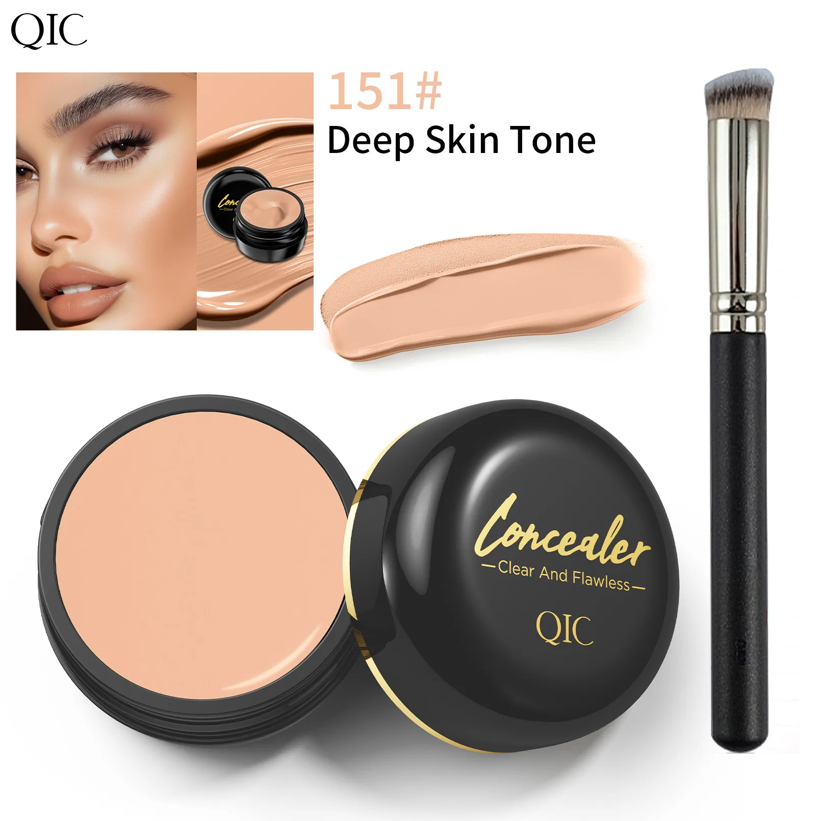 Hydrating Eye Brightening Concealer&Contour Cream-Full Coverage,Long Lasting,Correcting Eye Concealer for a Perfect Look Makeup - Image 4