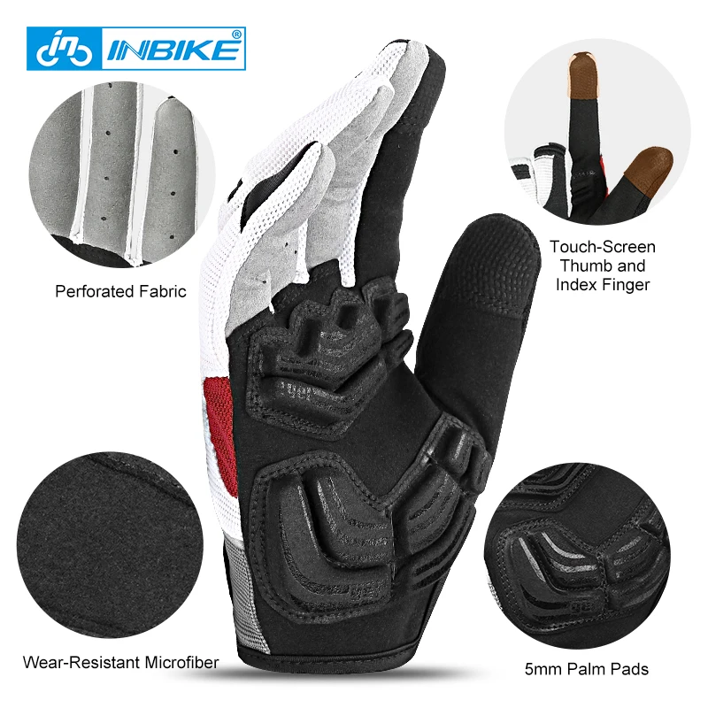 INBIKE Cycling Gloves Full Finger Bicycle Sports Gloves for Men Women Gloves MTB Touch Screen Fitness Climbing Bike Accessories - Image 5