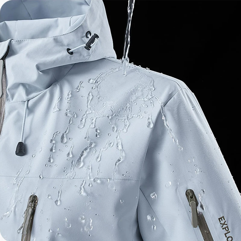 JNLN Unisex Rain Coat Hiking Camping Trekking Mountaineering Waterproof Jackets Men Women Outdoor Sporty Windproof Windbreaker - Image 2