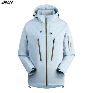 JNLN Unisex Rain Coat Hiking Camping Trekking Mountaineering Waterproof Jackets Men Women Outdoor Sporty Windproof Windbreaker