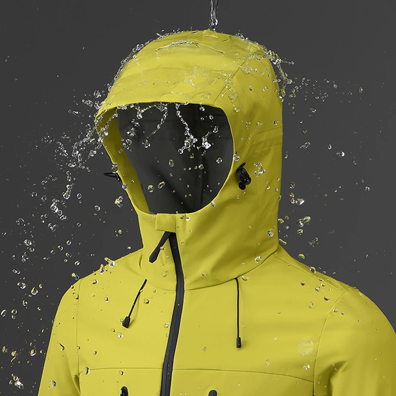 JNLN Women's Men's Waterproof Jacket Hiking Camping Trekking Windbreaker Unisex Outdoor Sporty Rain Coat Hooded Climbing Clothes - Image 2