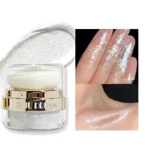 JUJU DREAM Fairy Highlighter Powder Shimmer Glitter Shiny Face Body Brightening Makeup Palette
