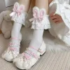 Japanese Harajuku Lolita Sweet Rabbit Ear Socks Women Summer JK Bow Short Socks Lolita Lace Large Lace Sweet Socks