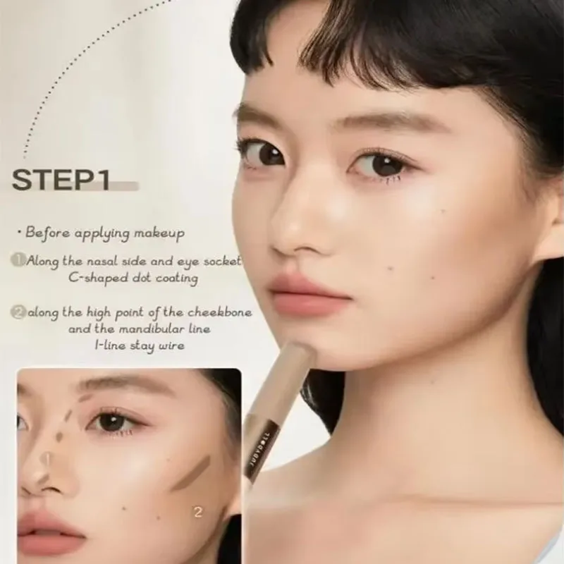 Judydoll Liquid Highlighter Contour Dual Head Matte High Gloss Face Bronzer Natural Shadows Waterproof Nose Shaping Pen Makeup - Image 4