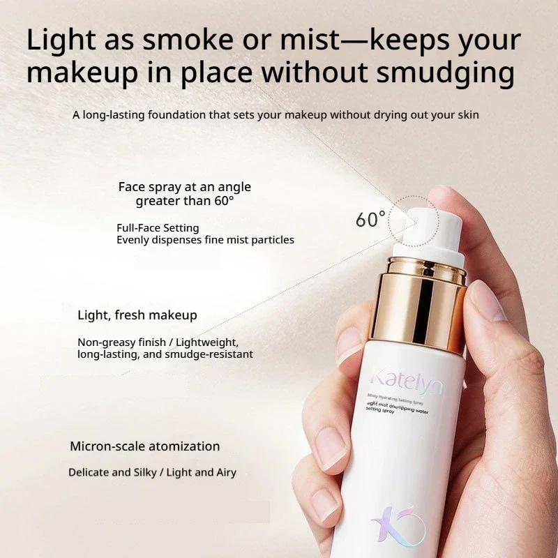 KATELYN 12 Hours Long-lasting Makeup Setting Spray Quick-drying Film Moisturizing Oil-controlling Micro-fine Mist 30ml Primer - Image 3